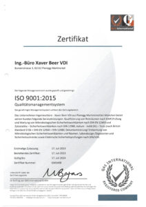 QAS Zertifikat Beer